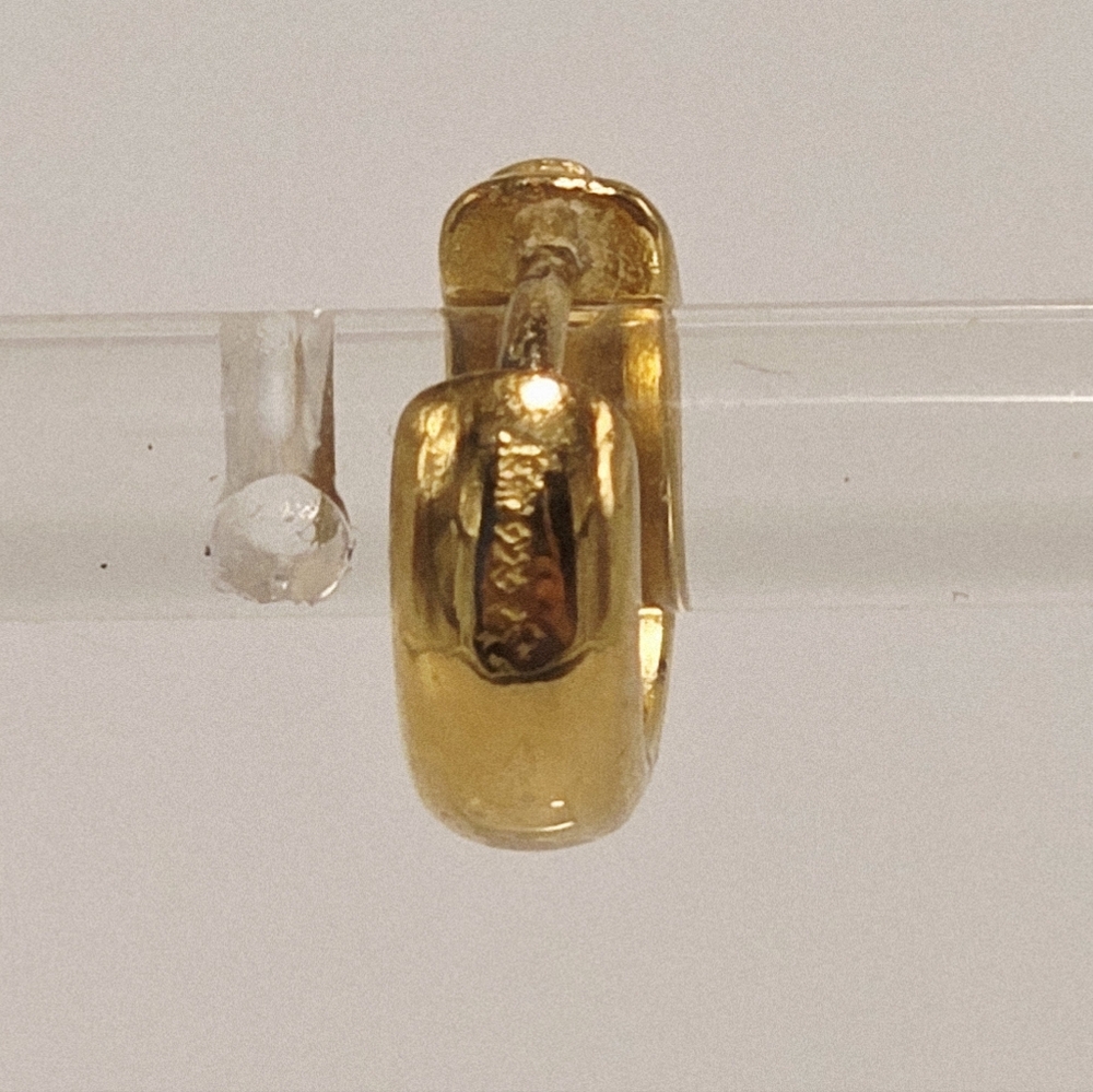 Astrid & Miyu 18k Goldplated Sterling Silver Huggies With Diamond 1 Piece Only - Picture 2 of 3